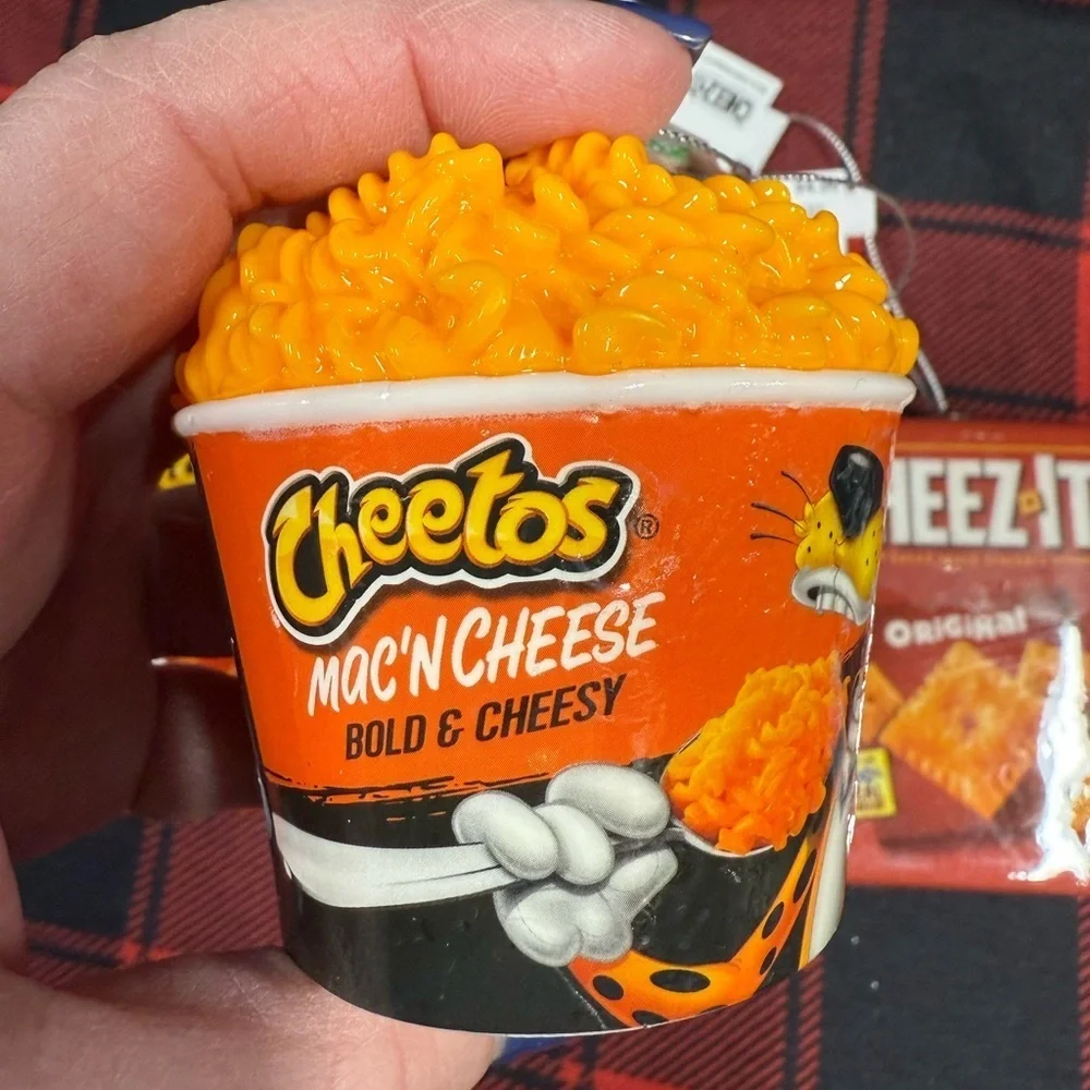Orange Crunchy Cheeto’s and Cheez Holiday Christmas Ornaments Brand New Set of 3